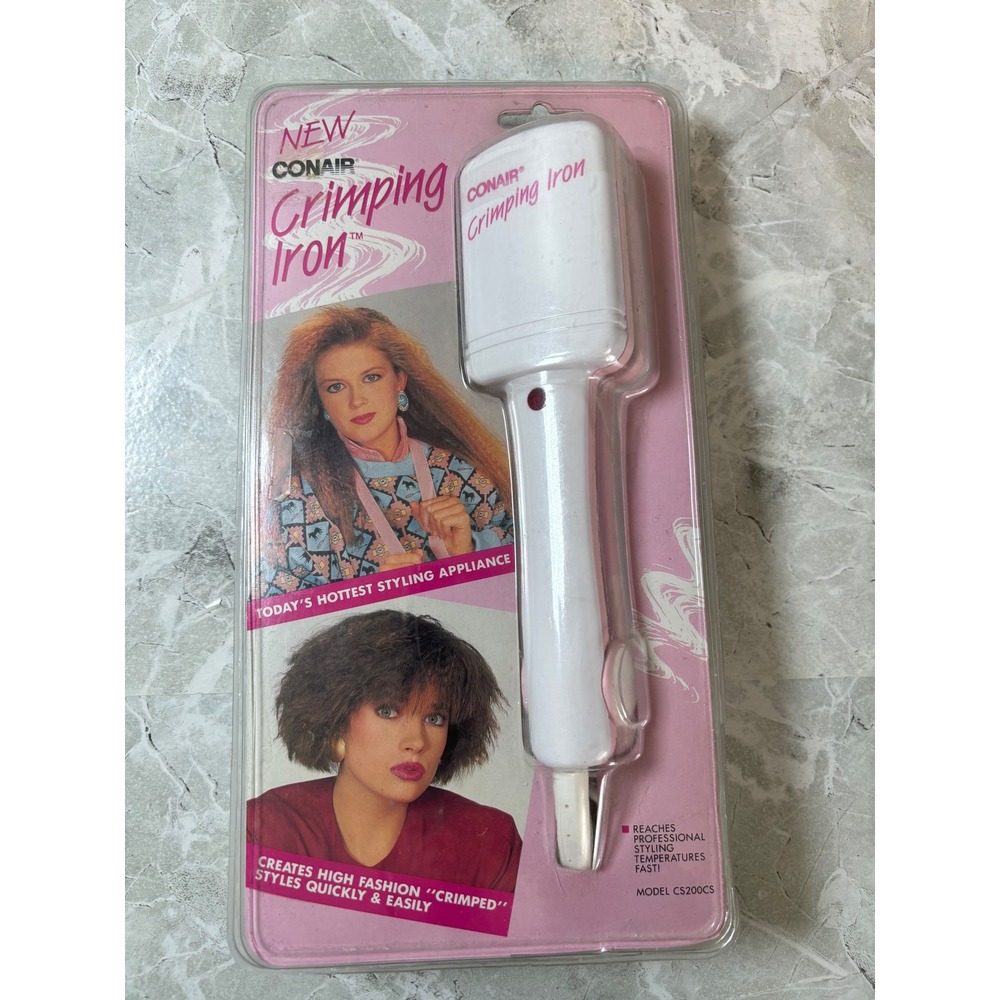 Vintage 1988 Conair Crimping Iron Model CS200CS New In Package Retro Hair Tool